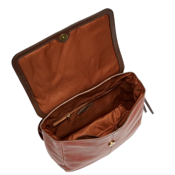 Fossil Claire Leather Brown Brandy Backpack - Picture 4 of 10